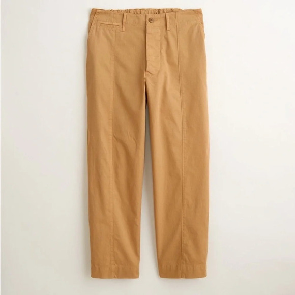 Alex Mill Officer High Rise Straight Leg Pant 2 Khaki Tan Cotton Twill Military - Picture 1 of 10